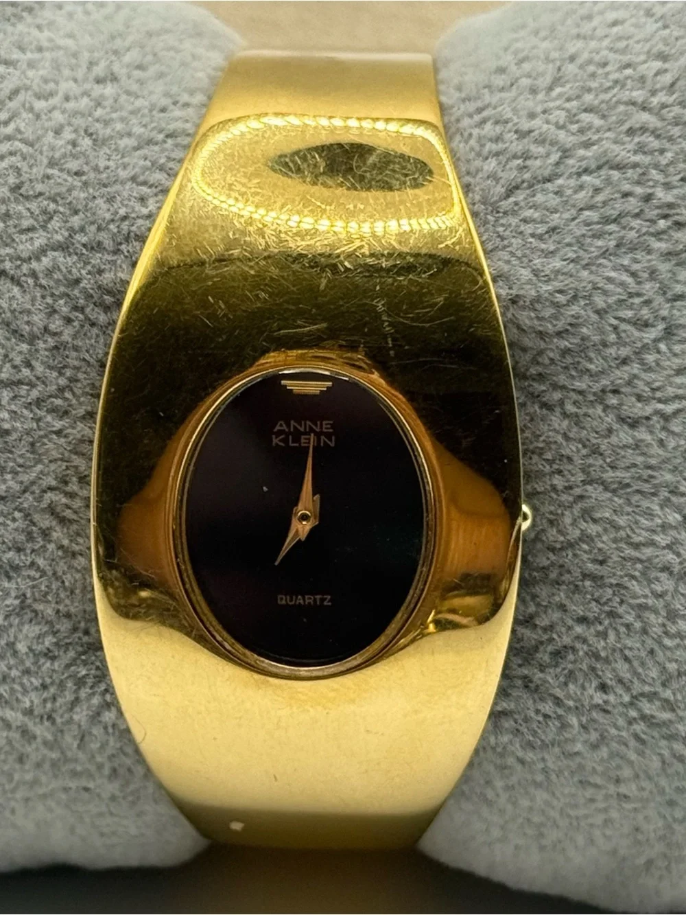 Vintage Anne Klein Gold-Tone Women’s Bangle Watch - Gold/Black